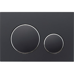 Кнопка смыва Veconi Flush FLV10-BC, чёрный матовый/хром фото 