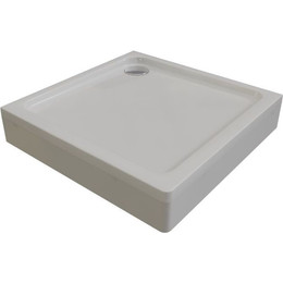 Поддон акриловый Радомир Берген SQ 90х90 см (сифон хром) фото 