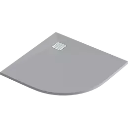 Каменный поддон Bas Essentia 90x90 см, графит (полукруглый) фото 