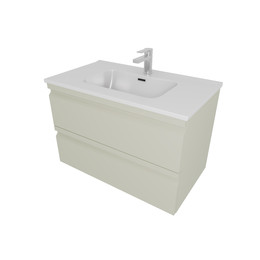 Тумба подвесная с раковиной-столешницей Aquatek 80 см AQ77080-GS, шалфей зеленый фото 