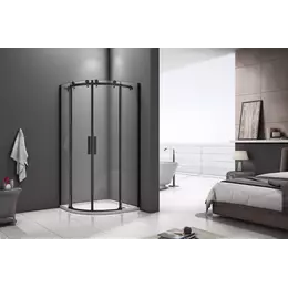 Душевое ограждение Bas Galaxy R-TD-90-C-B 90x90 см, чёрный/прозрачное фото 