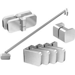 Набор металлических компонентов B SET для душевого уголка BSDPS 80/90 R D01000A075, хром фото 