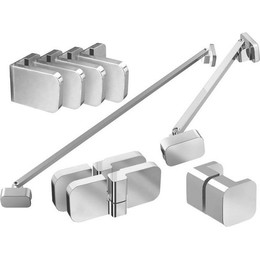 Набор металлических компонентов B SET для душевого уголка BSDPS 110 L D01000A080, хром фото 