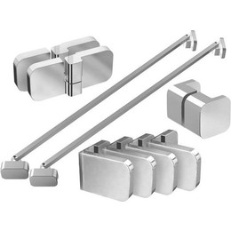 Набор металлических компонентов B SET для душевого уголка BSDPS 120 R D01000A081, хром фото 