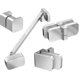 Набор металлических компонентов B SET для душевой двери BSD2 100 L D01000A086, хром фото 