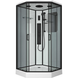 Гидробокс Niagara 100x100 см 69020134GDBLACK, чёрный/тонированное фото 