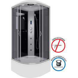 Гидробокс Niagara 80x80 см 25071434F, серебро/тонированное фото 