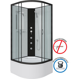 Гидробокс Niagara 90x90 см 67081414BKG, чёрный/прозрачное фото 