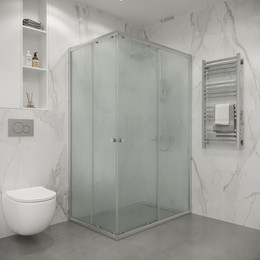 Душевое ограждение Niagara Eco 100x80 см NG-1018-14QMT, хром матовый/матовое фото 