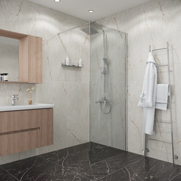 Душевая перегородка Niagara Eco 70 см NG-531-70, хром глянцевый/прозрачное фото 