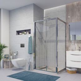 Душевое ограждение Niagara Nova 100x80 см NG-62-10A-A80, хром/прозрачное фото 