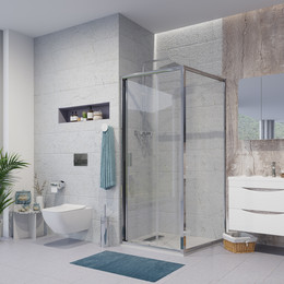 Душевое ограждение Niagara Nova 80x100 см NG-62-8A-A100, хром/прозрачное фото 