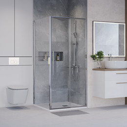 Душевое ограждение Niagara Nova 90x90 см NG-64-9A-A90-34, хром/прозрачное фото 