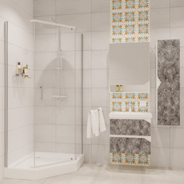 Душевое ограждение Niagara Nova 100x100 см 66340811, хром/прозрачное фото 