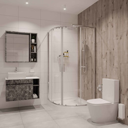 Душевое ограждение Niagara Nova 100x100 см 66070811, хром/прозрачное фото 