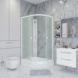 Душевая кабина Niagara 100x70 см P100/70/26L/MT/BK, белый/матовое фото 