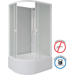 Душевая кабина Niagara 90x80 см P90/80/40R/MT/BK, белый/матовое фото 