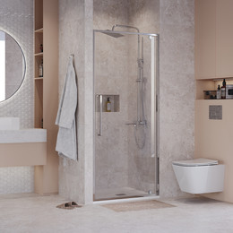 Душевая дверь Niagara Nova 100 см NG-66-10A, хром/прозрачное фото 