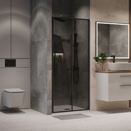 Душевая дверь Niagara Nova 110 см NG-85-11TB, чёрный матовый/тонированное фото 