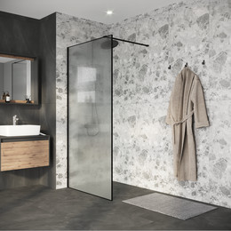 Душевая перегородка Niagara Nova 120 см NG-781-12BLACK, чёрный матовый/матовое фото 