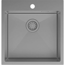 Кухонная мойка Iddis Haze HAZ49GMi77, графит матовый фото 