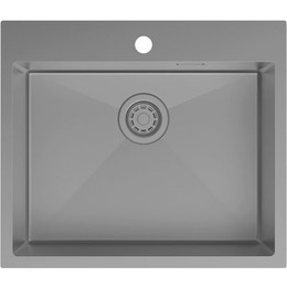 Кухонная мойка Iddis Haze HAZ59GMi77, графит матовый фото 