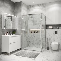 Душевое ограждение Grossman Cosmo 100x70 см 120.K33.02.1070.10.00, хром/прозрачное фото 