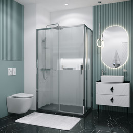 Душевое ограждение Grossman Style 100x80 см 120.K33.05.1080.10.02, хром/шиншилла фото 