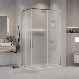 Душевое ограждение Grossman Galaxy 110x90 см 300.K33.01.90R11L.10.02, хром/шиншилла фото 