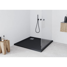 Поддон каменный Taliente 100x100 см PTA-ST-100Bstone, чёрный матовый фото 