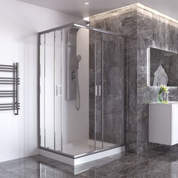 Душевое ограждение Taliente 120x90 см TA-09120-1CP, хром/прозрачное фото 