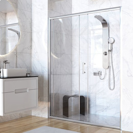 Душевая дверь Taliente 140 см TA-140-1CP, хром/прозрачное фото 