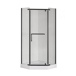 Душевое ограждение Taliente 80x80 см TA-08083-1CB, чёрный/прозрачное фото 