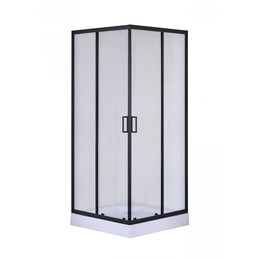 Душевое ограждение Taliente 80x80 см TA-08082-1CB, чёрный/прозрачное фото 