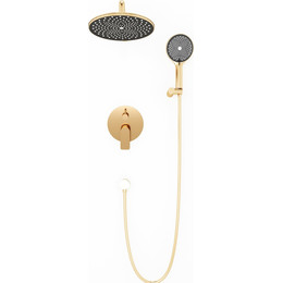 Душевая система для душа Veconi TE-500-G-C4, брашированное золото фото 