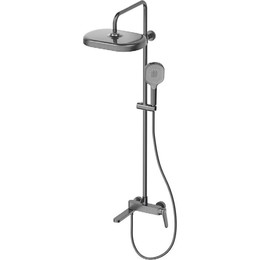 Душевая стойка с выдвижным изливом Gappo G10-9 G2410-9, оружейная сталь, Цвет производителя: оружейная сталь фото 