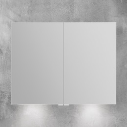 Зеркало-шкаф BelBagno SPC-2A-DL-BL-900 90 см, хром фото 