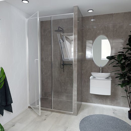 Душевая дверь Радомир Daria BO 100 см L (стекло 8 мм) хром/прозрачное фото 