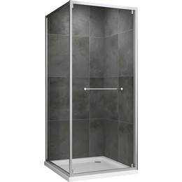 Душевое ограждение Abber Schwarzer Diamant 100x100 см AG0A100, хром/прозрачное фото 