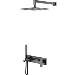 Душевая система для ванны Boheme Qubic 474-GM, графит фото 