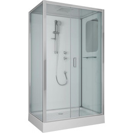 Душевая кабина Niagara Premium 120x80 см NG-6012-01QR, хром/прозрачное (безсиликоновая сборка) фото 