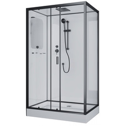 Душевая кабина Niagara Premium 120x80 см NG-6912-01QL BLACK, чёрный/тонированное (безсиликоновая сборка) фото 
