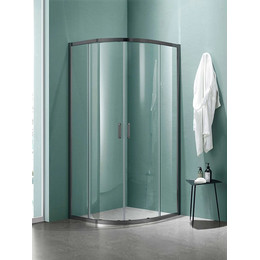 Душевое ограждение Aquatek 90x90 см AQ ARI RO 09020GM, оружейная сталь/прозрачное фото 