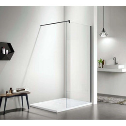 Душевая перегородка Aquatek Walk in 100 см AQ WIW 10020GM (стекло 8 мм) оружейная сталь/прозрачное фото 