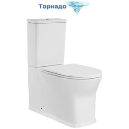 Унитаз-компакт CeramaLux TR999 с крышкой микролифт (система смыва торнадо) фото 
