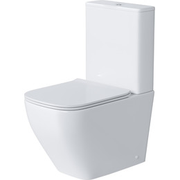 Унитаз-компакт безободковый Grossman Style GR-4453S с крышкой микролифт, белый глянцевый фото 