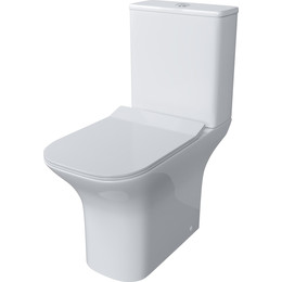 Унитаз-компакт безободковый Grossman Classic GR-4464S с крышкой микролифт, белый глянцевый фото 