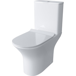 Унитаз-компакт безободковый Grossman Classic GR-4465S с крышкой микролифт, белый глянцевый фото 