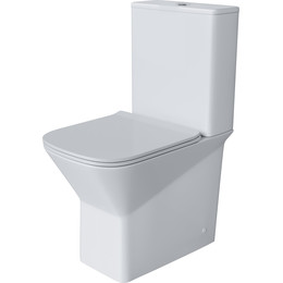 Унитаз-компакт безободковый Grossman Cristal GR-4471S с крышкой микролифт, белый глянцевый фото 