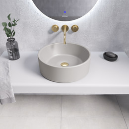 Раковина-чаша Grossman Color 41 см GR-3013GLM, серый матовый фото 